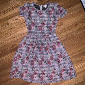 Watecolor floral pattern LuLaRoe Amelia Dress